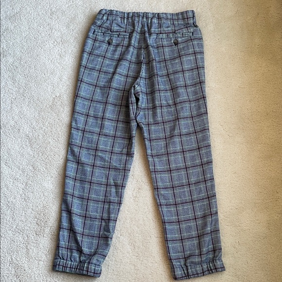 Janie and Jack Gray Plaid Jogger Dress Pants Boys Size 6 - Picture 2 of 10